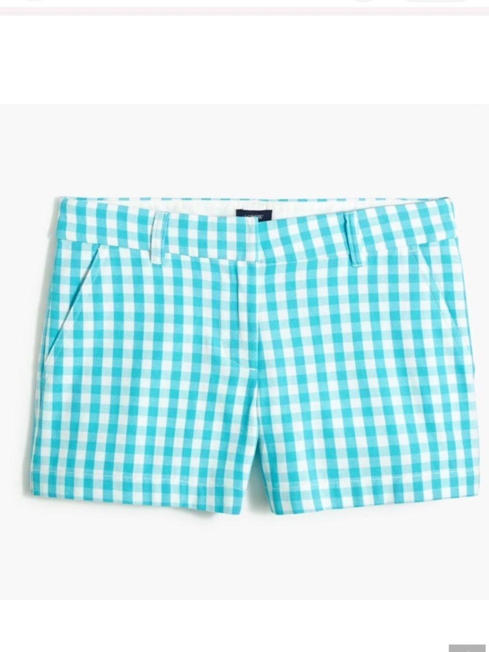 J.Crew 3.5" classic chino short in blue and white gingham